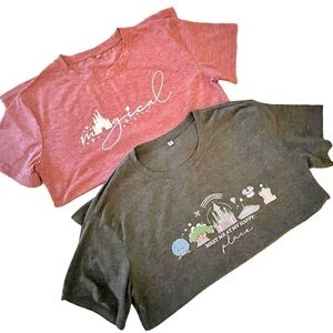 Set of Two Disney Inspired Women’s Medium T-Shirts